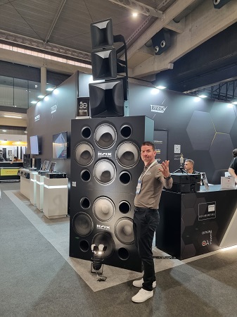 Ian Strange representing Invision on the Trinnov and Krix stand at ISE 2024